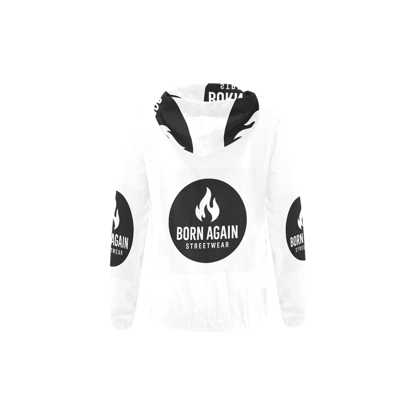 Born Again Youth All Over Print Full Zip Hoodie (Model H14)
