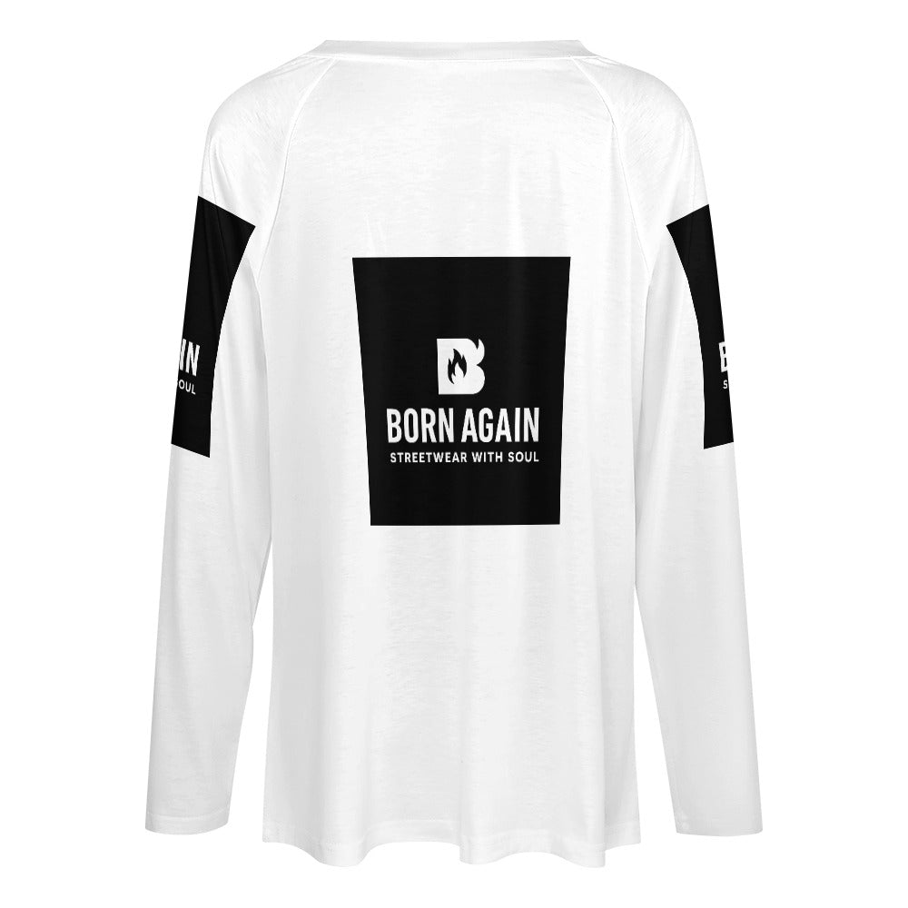 Born Again street wear Women's Long sleeve loose tee