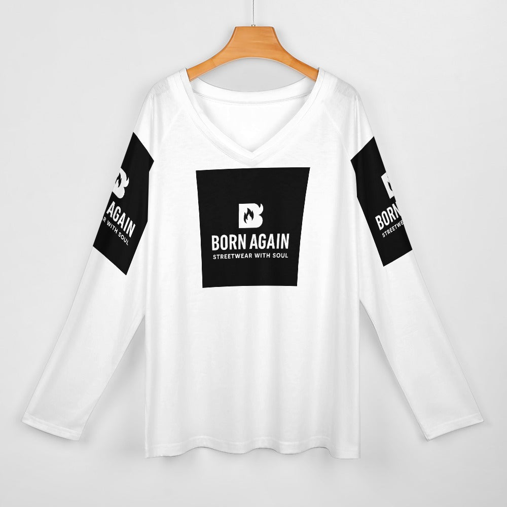 Born Again street wear Women's Long sleeve loose tee