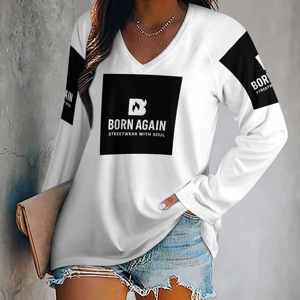 Born Again street wear Women's Long sleeve loose tee