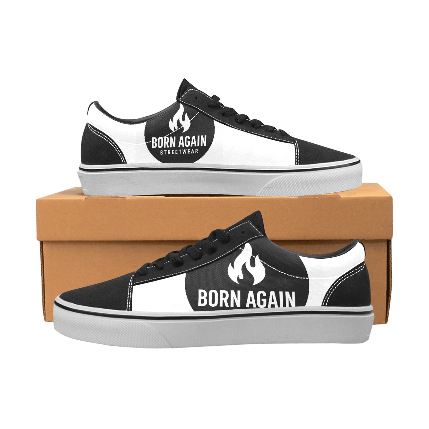 Born Again Women's Lace-Up Canvas Shoes (Model E001-2)