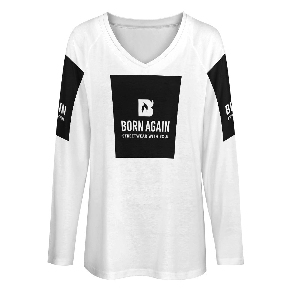 Born Again street wear Women's Long sleeve loose tee