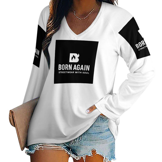 Born Again street wear Women's Long sleeve loose tee