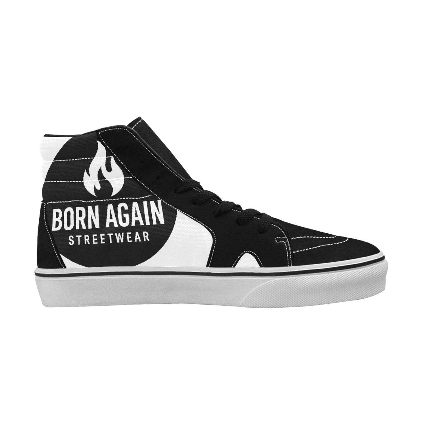 Born Again Men's High Top Canvas Shoes (Model E001-1)