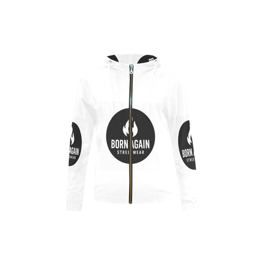 Born Again Youth All Over Print Full Zip Hoodie (Model H14)